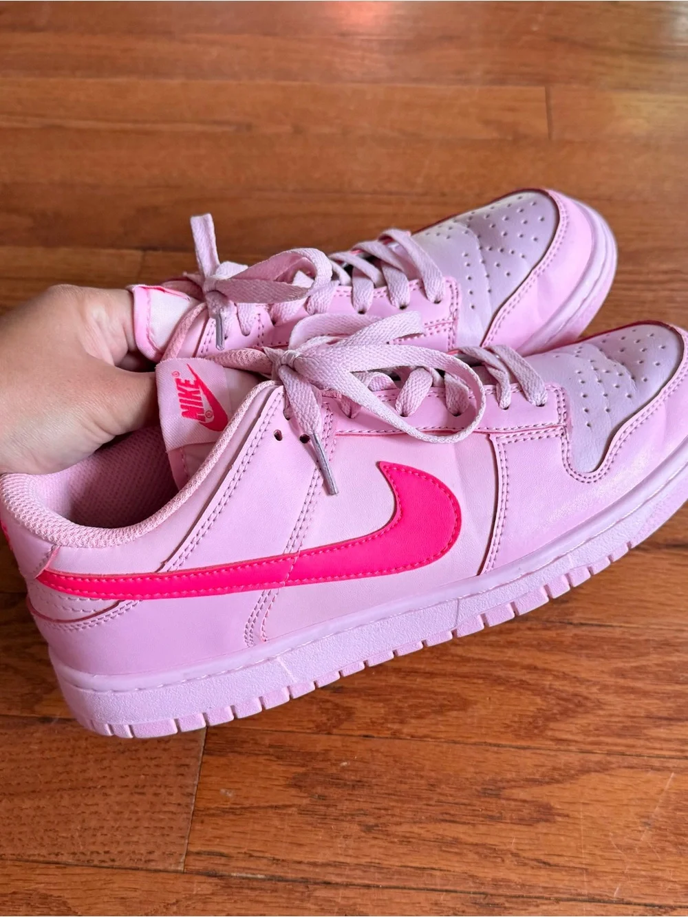 Nike Dunk Low Triple Barbie Pink Shoes Men’s size 8 / Women’s size 9 - Picture 1 of 10